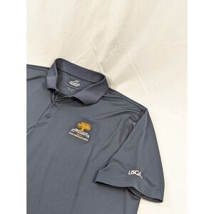 US Senior Open 2014 Oaktree Polo Shirt Adult 2XL Navy Short Sleeve Button Mens